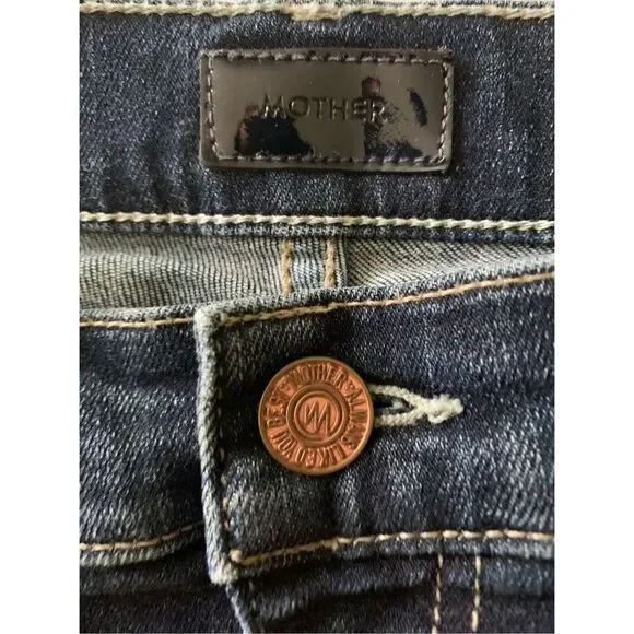 Mother The Super Swooner Here Kitty Kitty Jeans women’s size 27